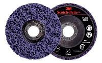 Scotch-Brite® Круг XT-RD Clean&Strip фиолетовый, на твердой стеклопластиковой основе, 115 мм x 22 мм, №05818