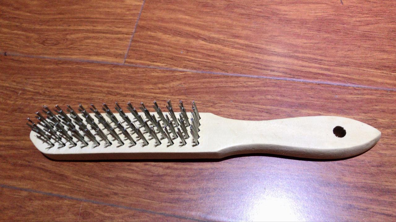 Щетка для нержавеющий металл с деревянной ручкой / Hand brush for stainless steel - фото 1 - id-p77658317