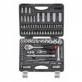 Набор инструментов FORCE 1/2",1/4" CrV, пластиковый кейс 94 предмета