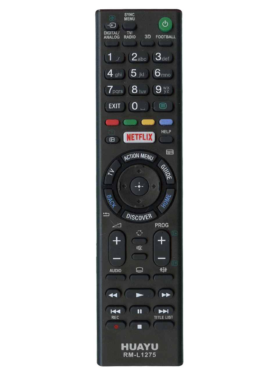 Универсальный пульт ДУ для телевизоров Sony HUAYU RM-L1275 (черный)