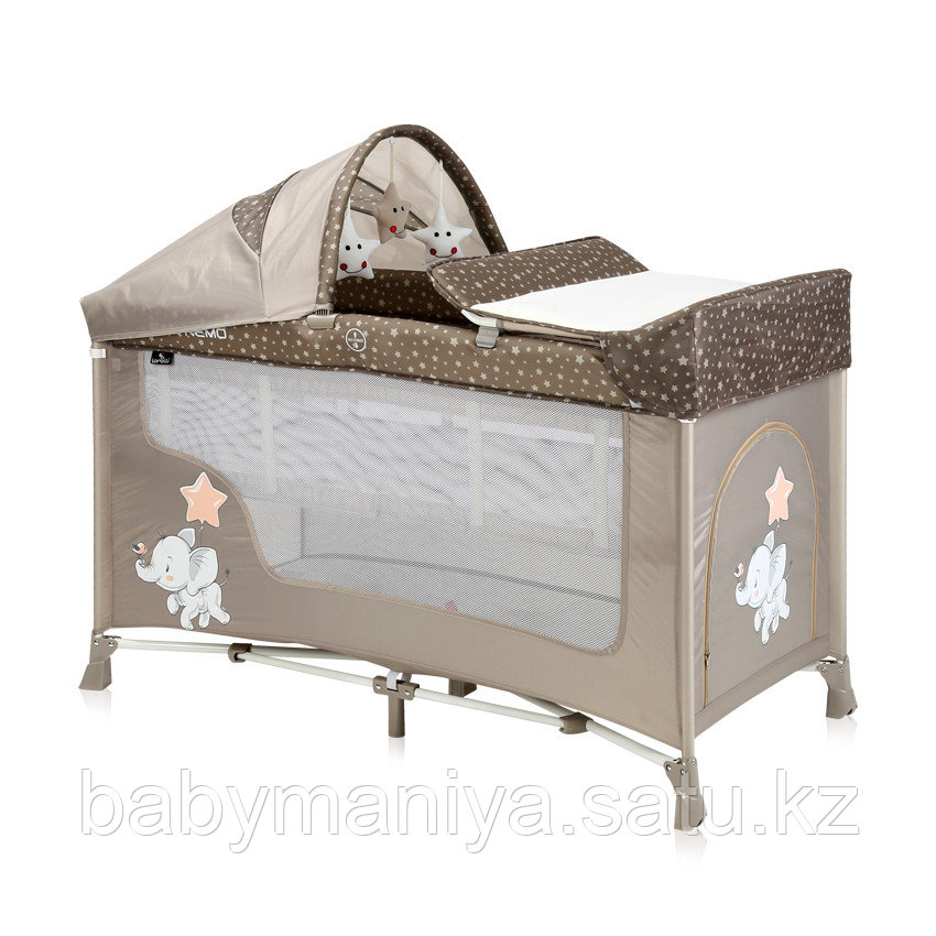 Кровать-манеж Lorelli San Remo 2 Plus Бежевый / Beige Elephant 2071