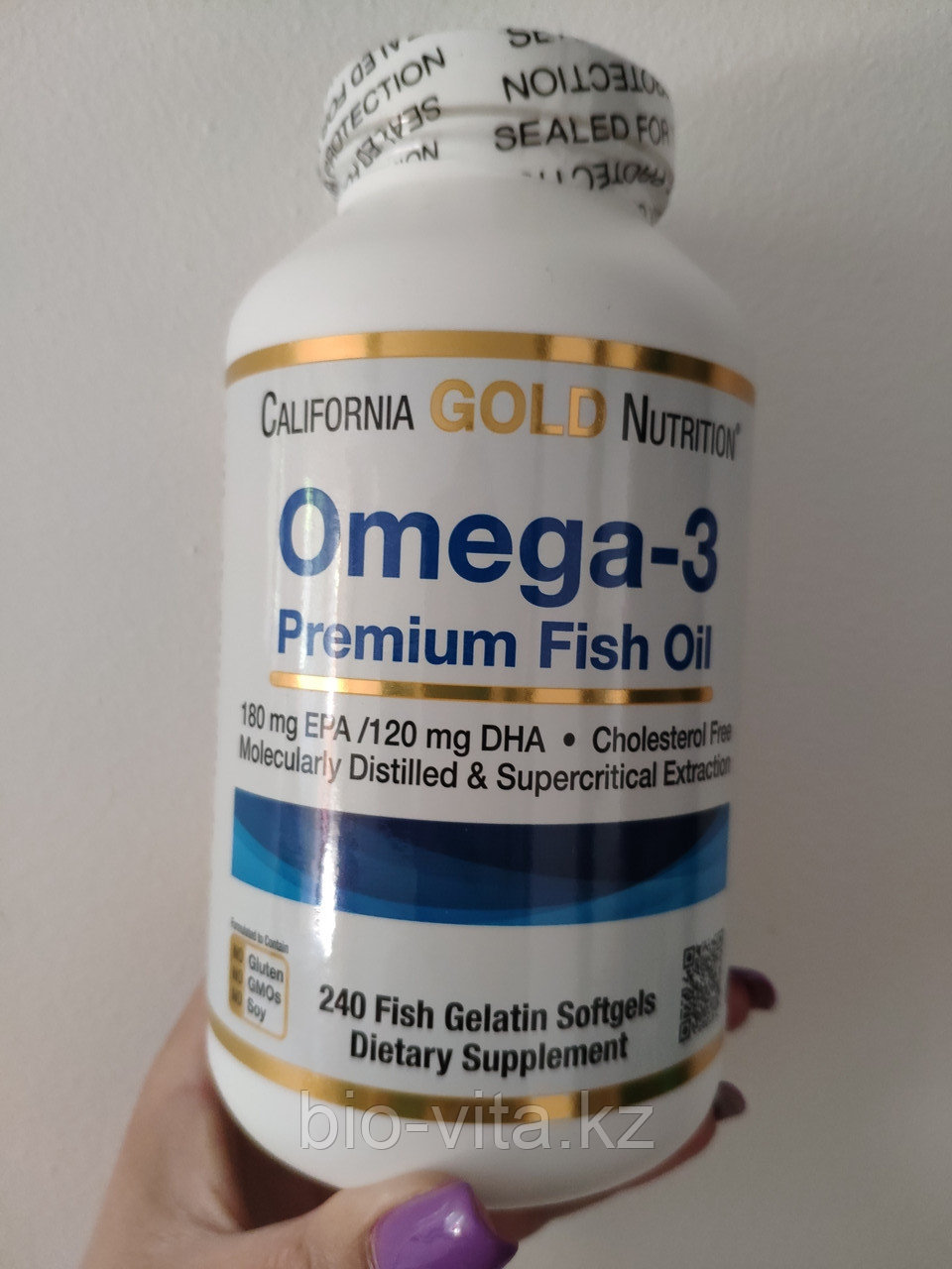 Омега-3, рыбий жир высшего качества, 1000мг. 240 капсул. California gold nutrition
