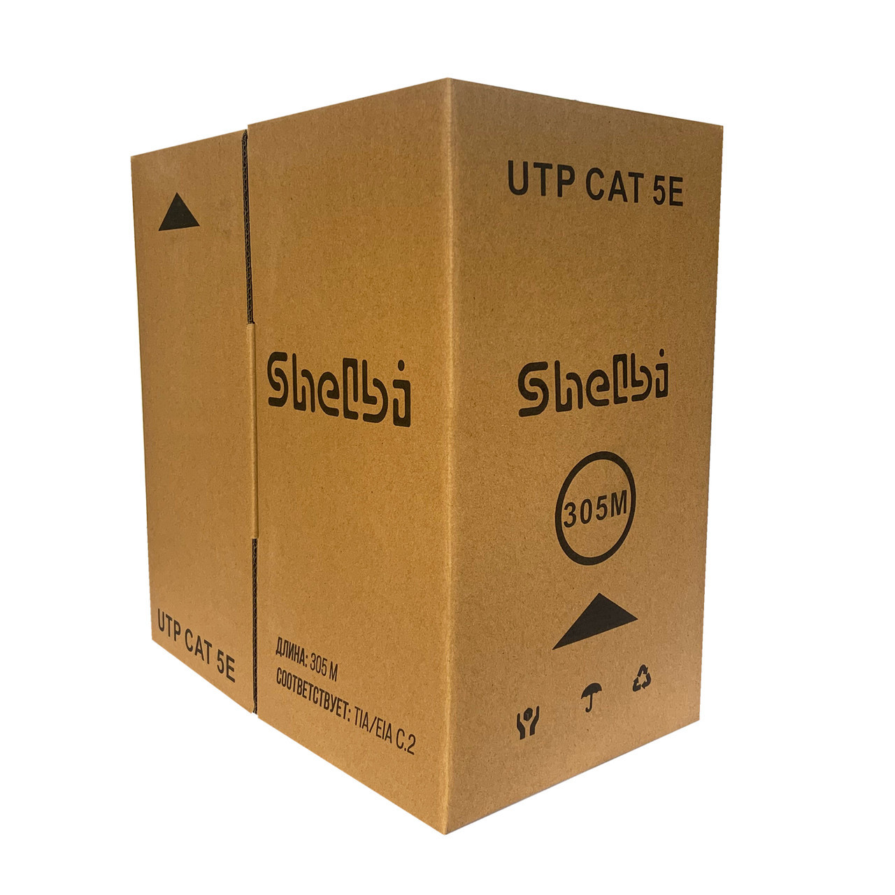 Shelbi SLC-UP5E04-6018 Кабель связи витая пара U/UTP, кат.5E 4х2х24AWG solid, PVC, 305м, зелёный - фото 7 - id-p77673059