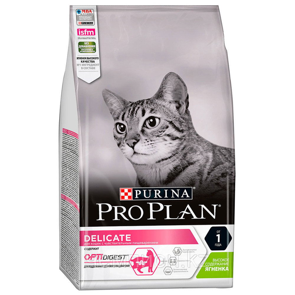 Pro Plan Delicate, Про План Деликейт, корм для кошек с чувствительным пищеварением, с ягненком, уп. 10кг.