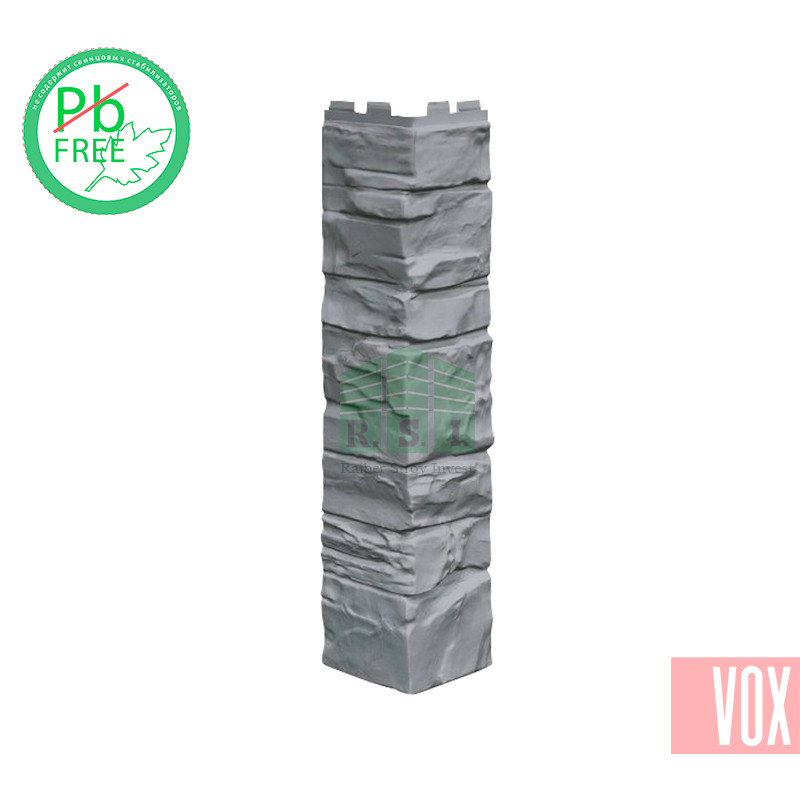 Наружный угол VOX Solid Stone Toscana (серый камень)