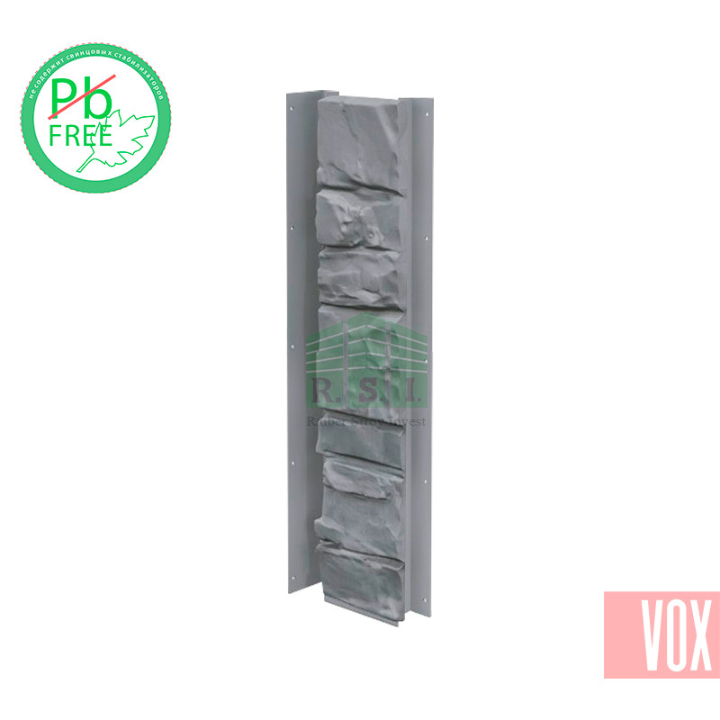 Внутренний угол (универсальная планка) VOX Solid Stone Toscana (серый камень)