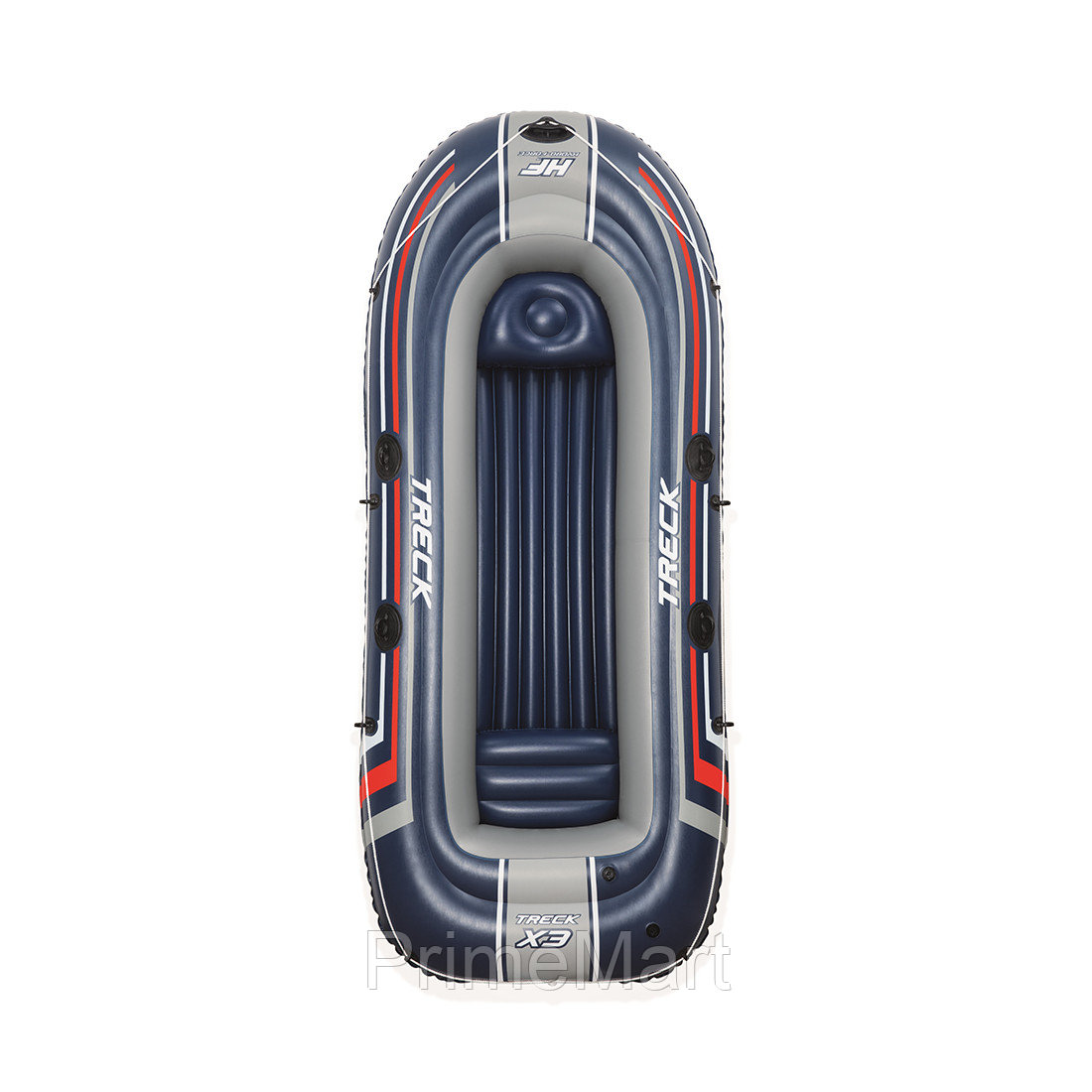 Лодка надувная Hydro-Force Treck X3 307 х 126 см, BESTWAY, 61066, Винил, Трёхкамерная, Грузоподъемность 270 кг., Синяя, Цветная коробка