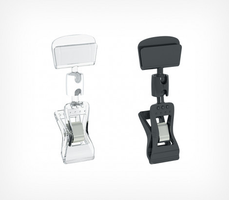 Универсальный ценникодержатель на прищепке малый на ножке высотой 50 мм, фото 1