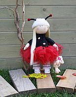Кукла авторская текстильная " Божья коровка", фото 1