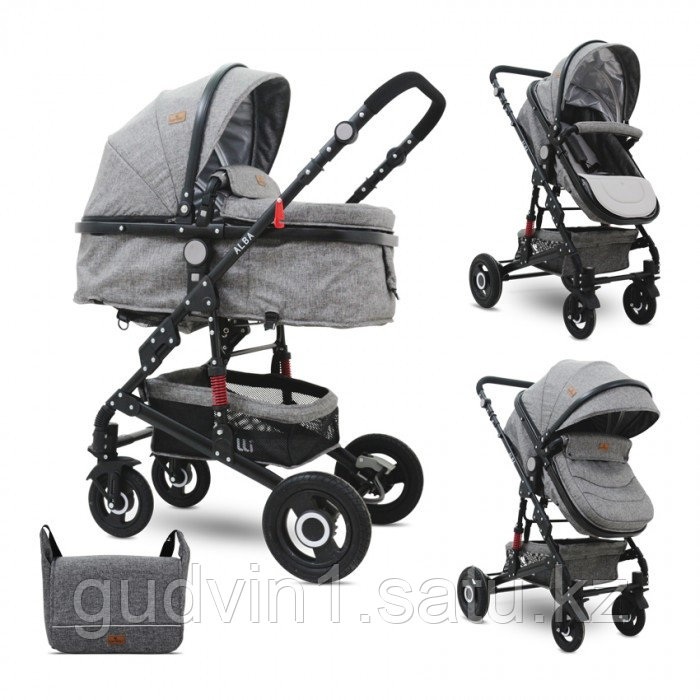 ДЕТСКАЯ УНИВЕРСАЛЬНАЯ КОЛЯСКА ALBA 2В1 Серый / Dark Grey 2060