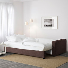 Диван-кровать 3-местный ГИММАРП коричневый IKEA, ИКЕА, фото 3