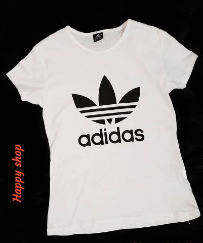 Женская белая футболка Adidas