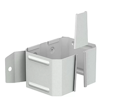 Держатель трубы на дерево 75х328 мм Белый прямоугольный