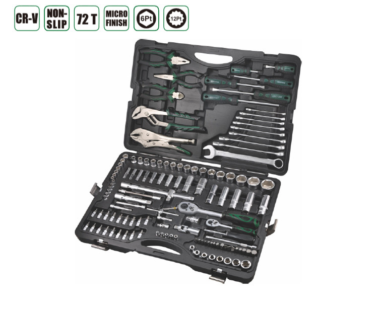 Набор инструментов 1/2",1/4" CrV, пластиковый кейс 131 предмет AEROFORCE
