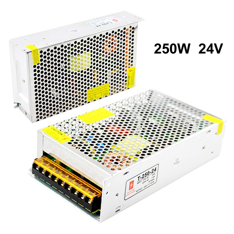Блок питания 24V 10A 250W, открытый. Трансформатор 220В-24В, 250 Ватт. Блоки питания импульсные 24 вольт.