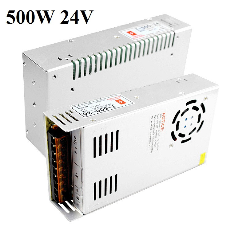 Блок питания 24V 20A 500W, открытый. Трансформатор 220В-24В, 500 Ватт. Блоки питания импульсные 24 вольт.