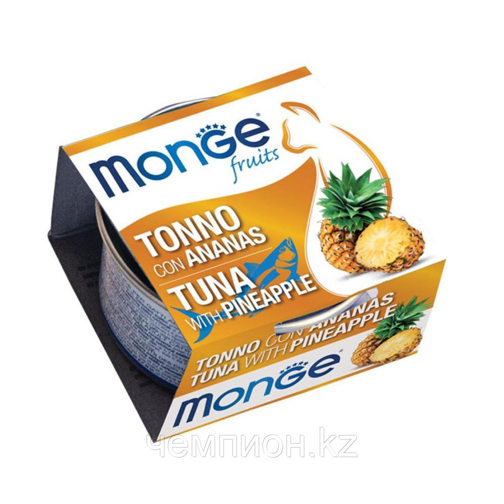 3277 Monge Friuts, Монже влажный корм для кошек, тунец с ананасом, уп.24*80гр.