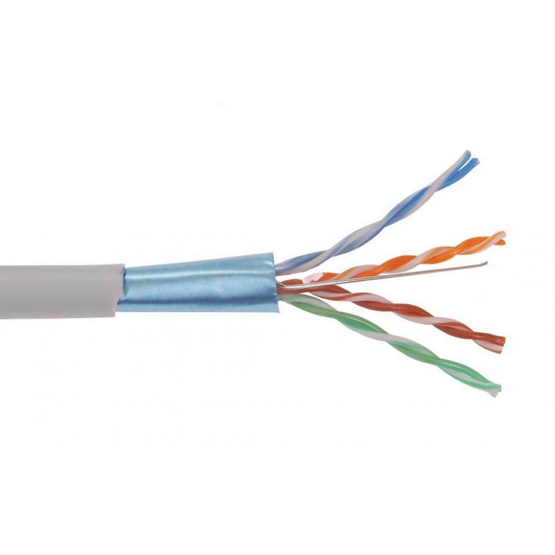 Кабель F/UTP (24 AWG), категория 5Е экран, 4 пары, серый (305м)