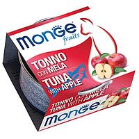 3284 Monge Friuts, Монже влажный корм для кошек, тунец с яблоком, баночка 80гр.