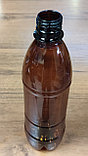 Бутылка  500мл темная круглая+крышка(200шт в кор.ДШВ 60*45*110, 5,2кг)(ВД 219х63мм), фото 3