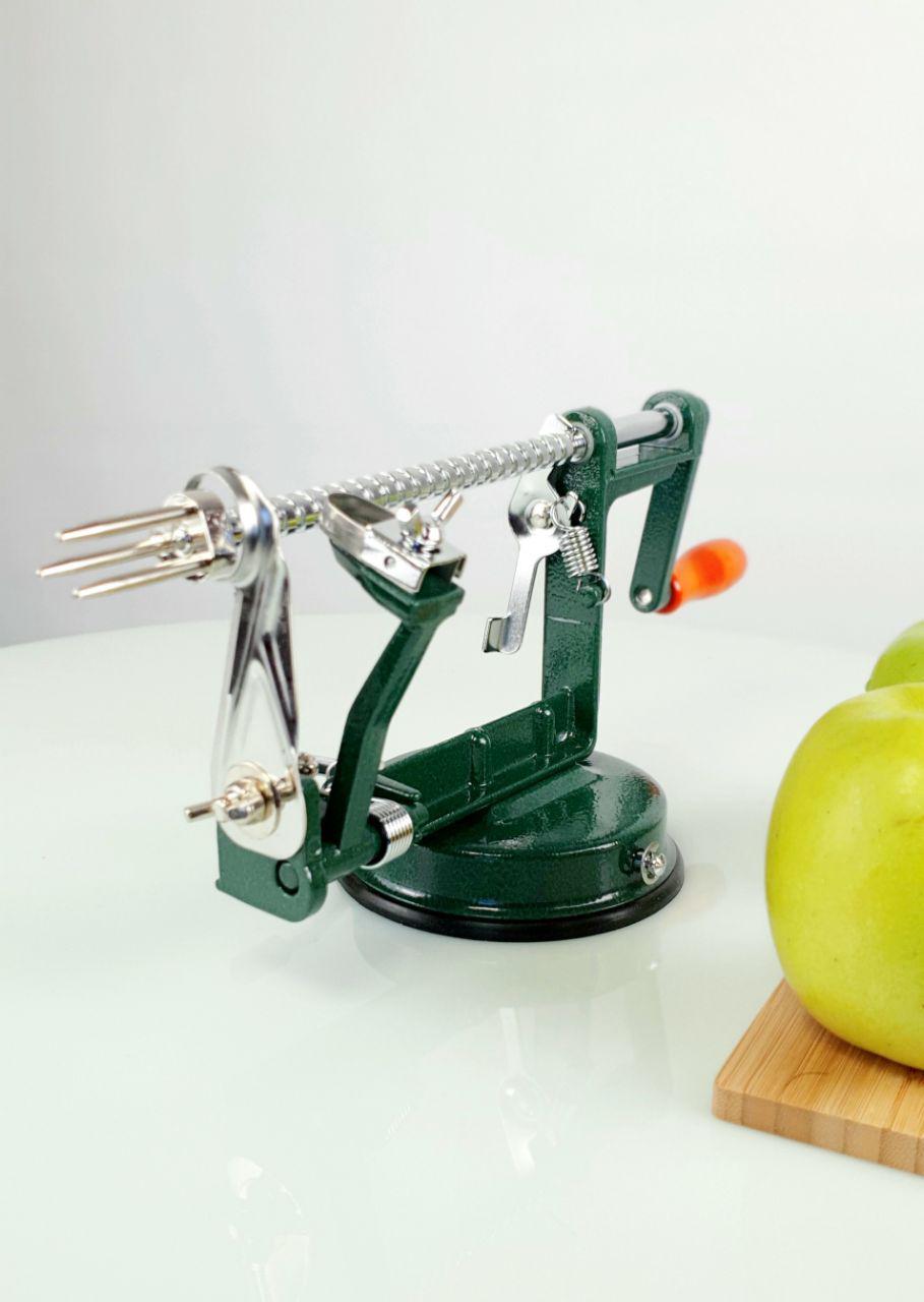 Apple Peeler - Слайсер для нарезки яблок, фруктов и овощей с присоской, зеленый - фото 3 - id-p77712183