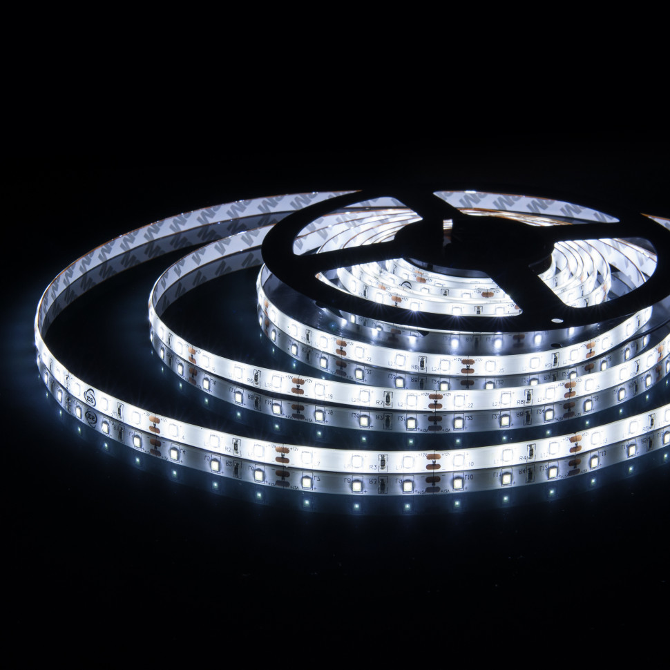 2835 12V 60Led 4,8W IP65 / Лента светодиодная 60Led 4,8W IP65 6500K холодный белый