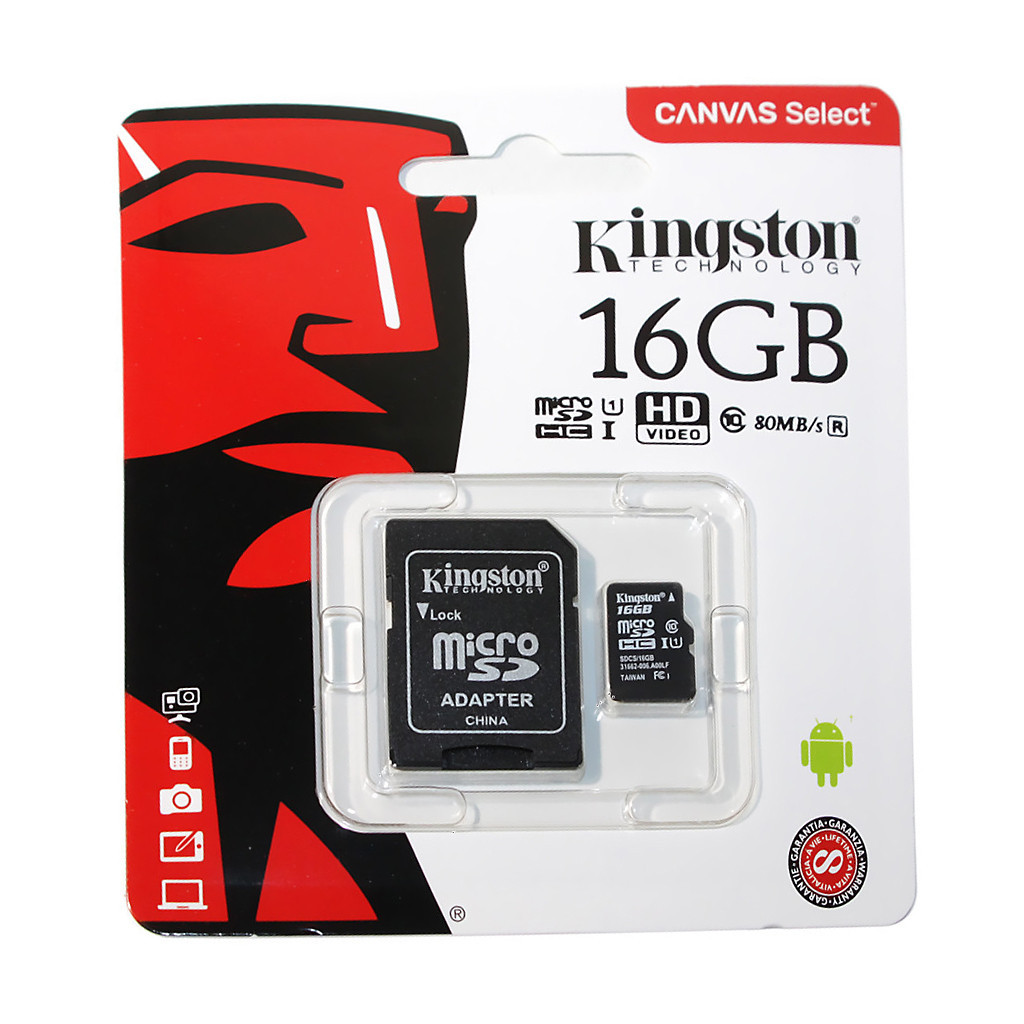 Карта памяти MicroSD 16 ГБ