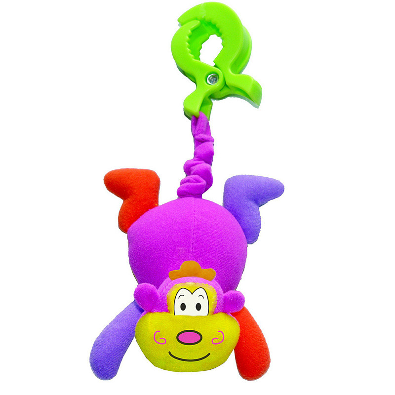 Развивающая игрушка-подвеска на клипсе BIBA TOYS "ОБЕЗЬЯНКА-ХУЛИГАНКА" (22 см)