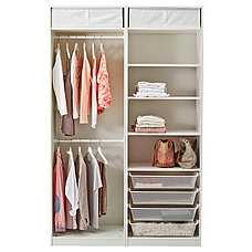 Гардероб ПАКС Хасвик белый 150x66x236 см ИКЕА, IKEA, фото 3