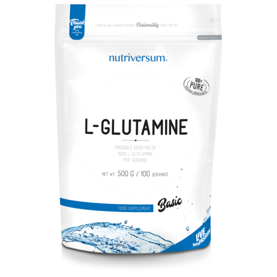 BASIC - L-Glutamine, 500 g, NUTRIVERSUM - фото 1 - id-p77741461