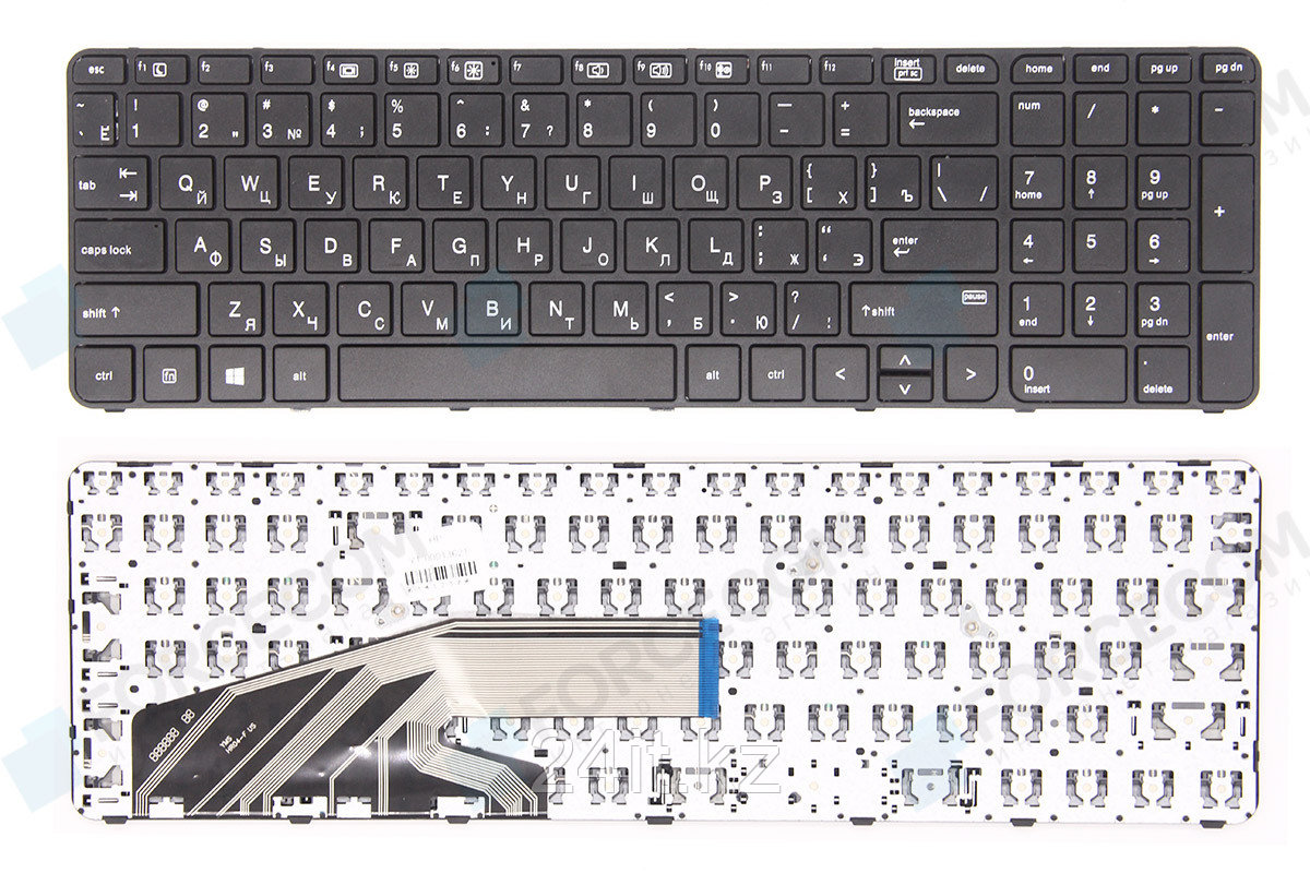 Клавиатура для ноутбука HP ProBook 450 G3, RU, рамка, черная - фото 1 - id-p77743736