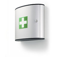 Шкафчик для медикаментов 280x302x118мм, 2 лотка, алюминий, серебристый металлик Durable