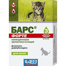 Барс форте капли инсекто-акарицидные для котят, 1 пипетка 0,5 мл