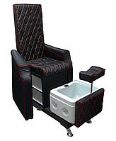 AS-9777 Кресло педикюрное c ванночкой (черно-красное)