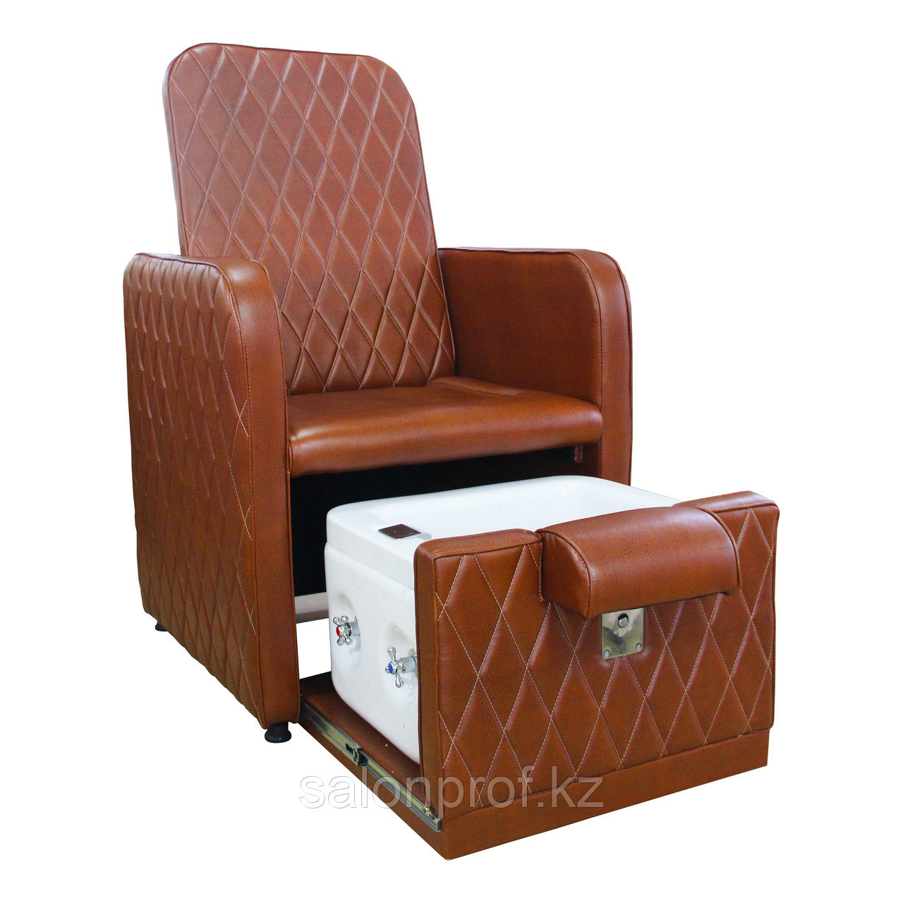 AS-0889 Кресло педикюрное с ванночкой (светло-коричневое)