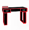 NE-22 Стол маникюрный с двумя задвижками (черно-красный глянец)