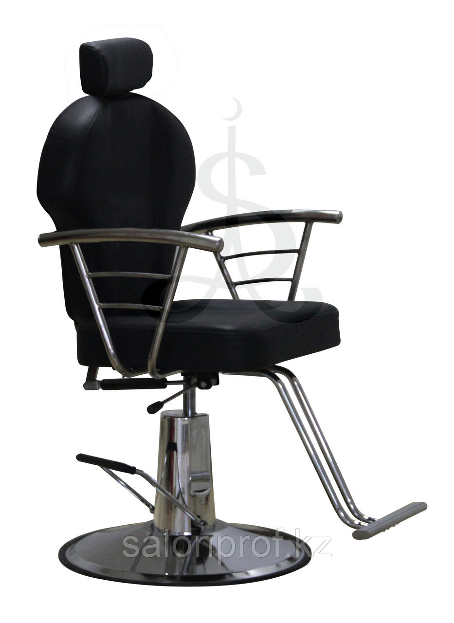 AS-7316 Кресло парикмахерское с откидной спинкой (черное, гладкое)