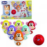 Боулинг Chicco Monkey Strike 2 в 1 "Fit&Fun", 18м+