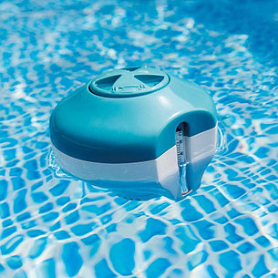 Дозатор плавающий с термометром для таблеток 2,6 см, Intex 29043, фото 2