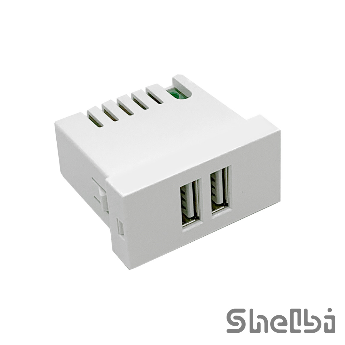 Shelbi Розетка зарядка 2-портовая USB, 2.1А, 45х22.5, чёрная - фото 6 - id-p77766616