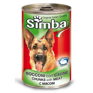 0901 SIMBA, Симба кусочки с телятиной для собак, банка 415 гр.