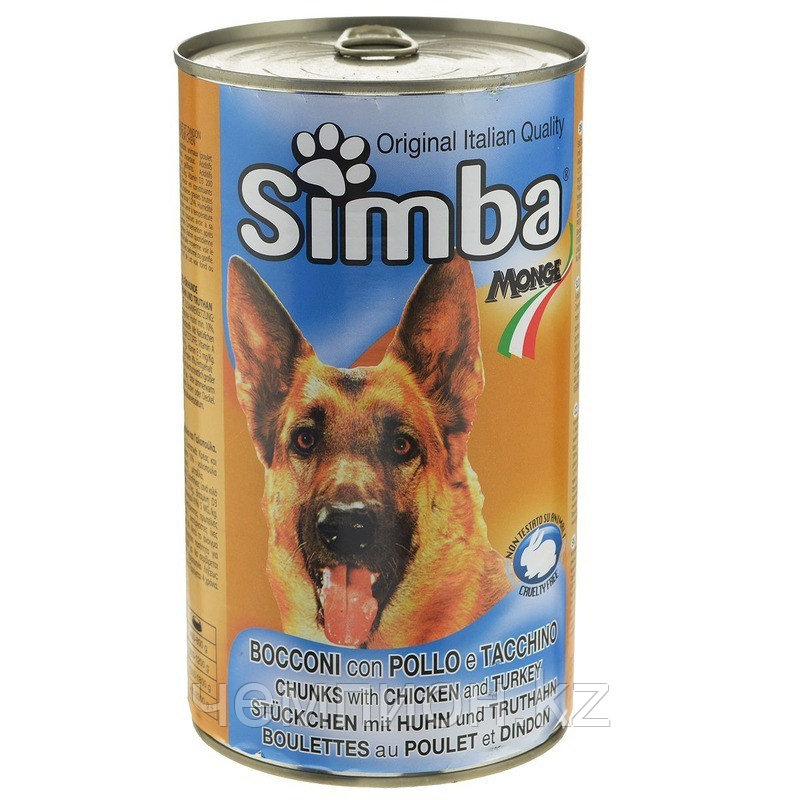 0902 SIMBA, Симба кусочки с курицей и индейкой для собак, уп.24шт*415 гр.