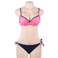 Купальник тройка Pink Stripe S, M, L, XL, фото 8