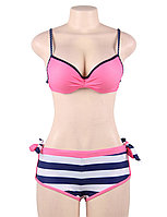 Купальник тройка Pink Stripe S, M, L, XL, фото 5