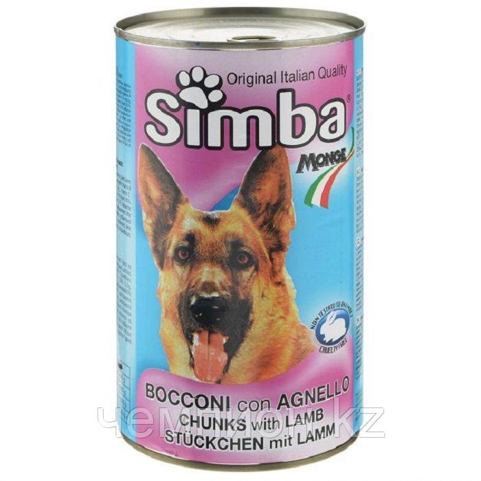 0916 SIMBA, Симба кусочки с ягненком для собак, банка 415 гр.