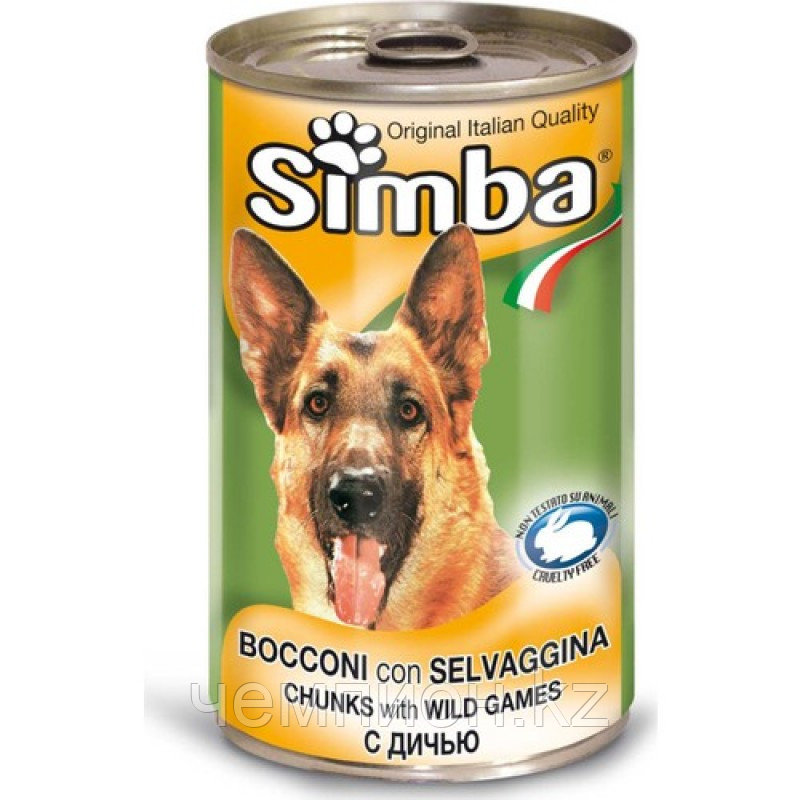 0917 SIMBA, Симба кусочки с дичью для собак, банка 415 гр.