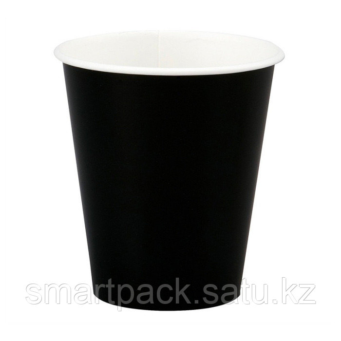 Стакан бумажный однослойный 250мл черный (Россия) - фото 1 - id-p77767257