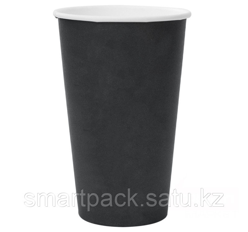 Стакан бумажный однослойный 250мл черный (Россия) - фото 3 - id-p77767257