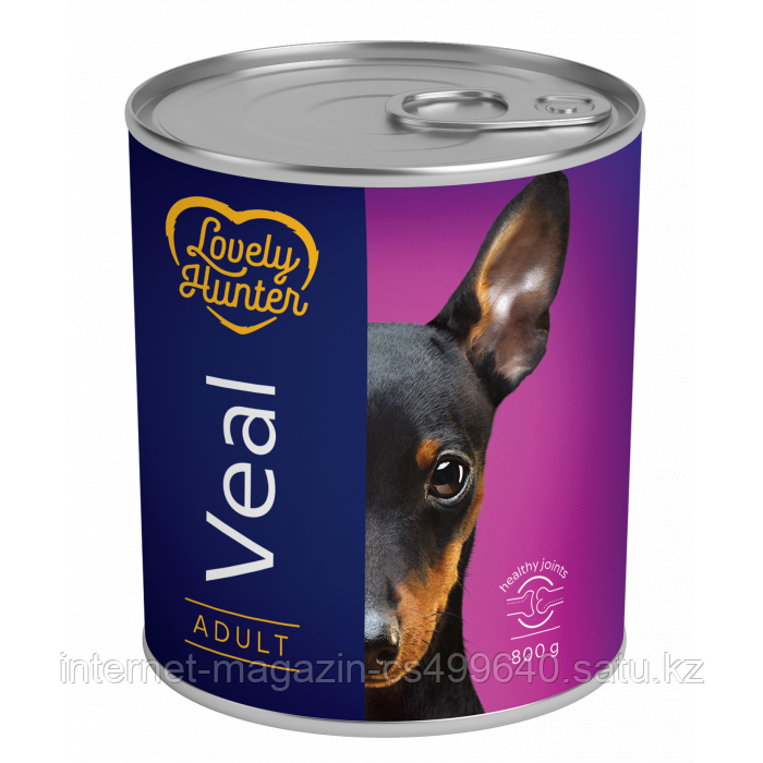 Влажный корм для взрослых собак всех пород Lovely Hanter Adult Veal с телятиной