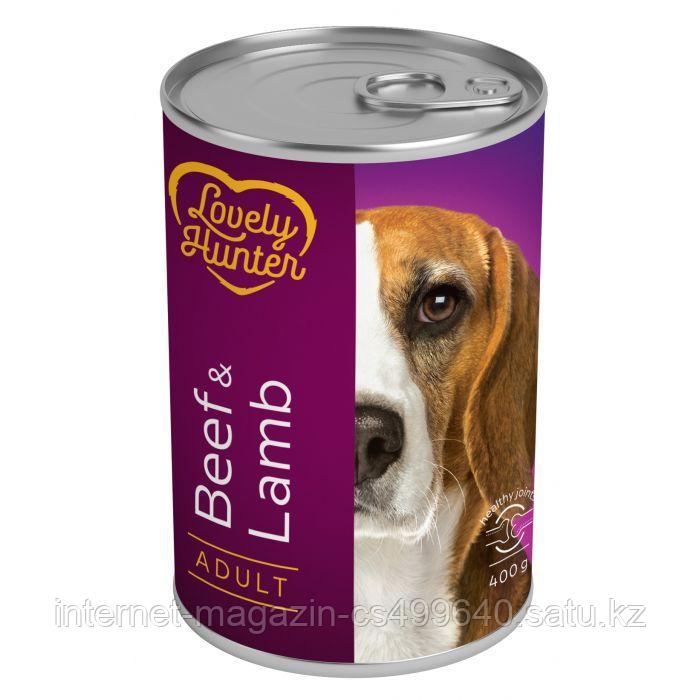 Влажный корм для взрослых собак всех пород Lovely Hanter Adult Beef&Lamb с говядиной и ягненком
